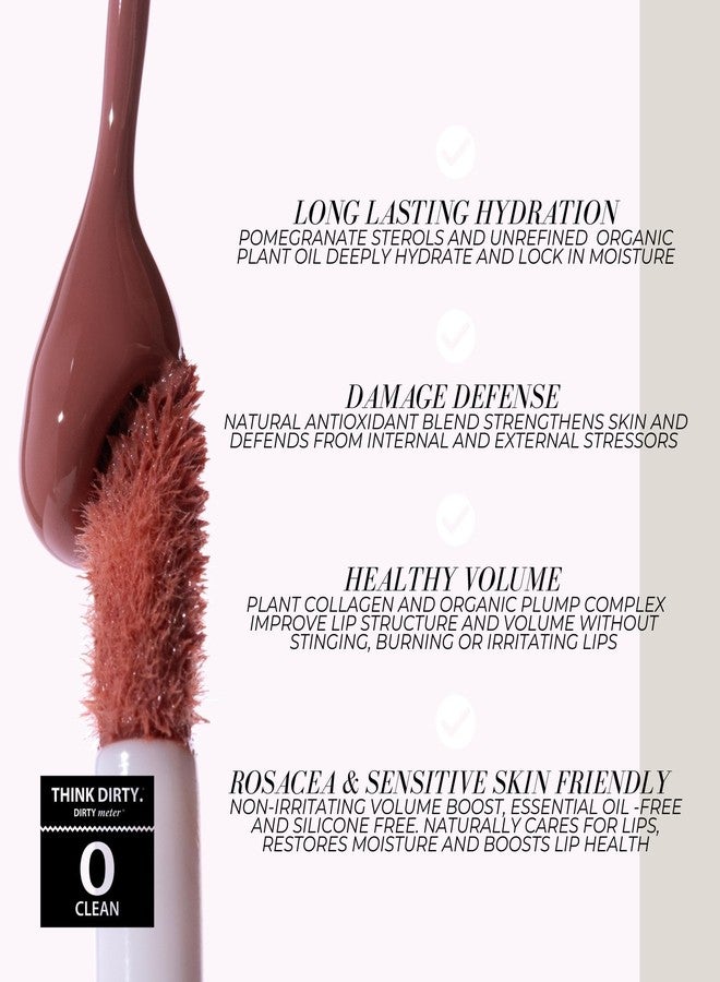 FITGLOW Beauty Lip Colour Serum | Hydrating Lip Gloss | Plumping Anti-Aging Lip Treatment | Natural Shine with Pomegranate Sterols & Collagen | Buildable Color for Dry Chapped Lips | Gleam - 10g - Image 5